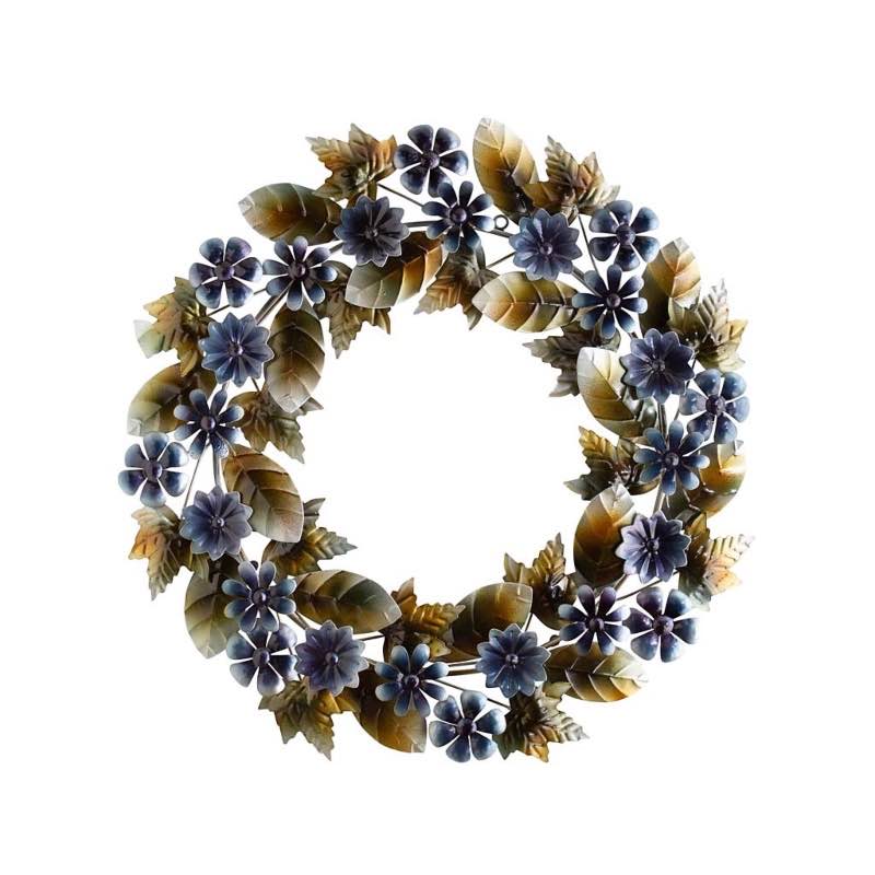 Cornflower & Chicory Metal Wreath