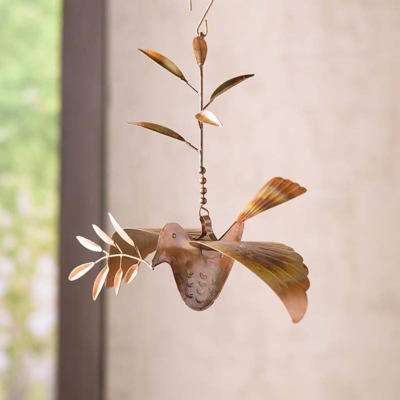 Copper Dove Hanging Ornament