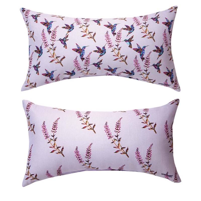 Hummingbirds and Flowers Accent Pillow