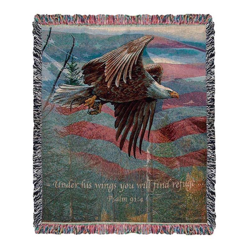 Patriotic Eagle Tapestry Throw 