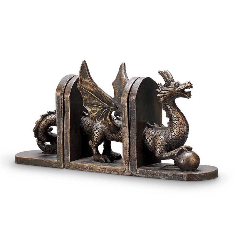 Three-Piece Dragon Bookends