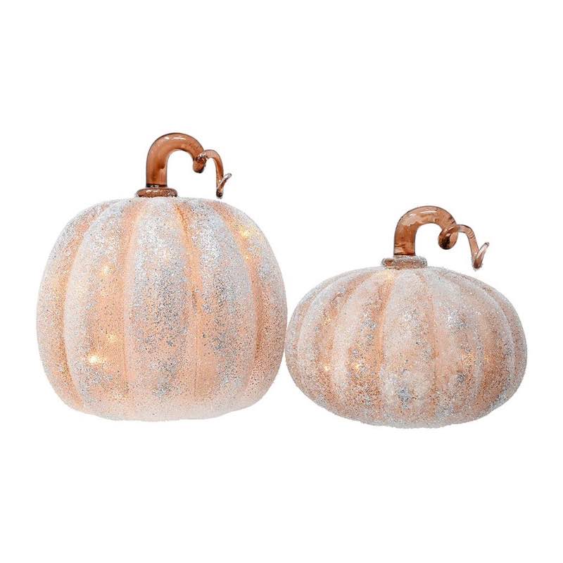 Large Frosted LED Pumpkin