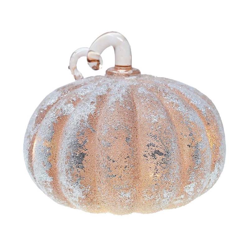 Small Frosted LED Pumpkin