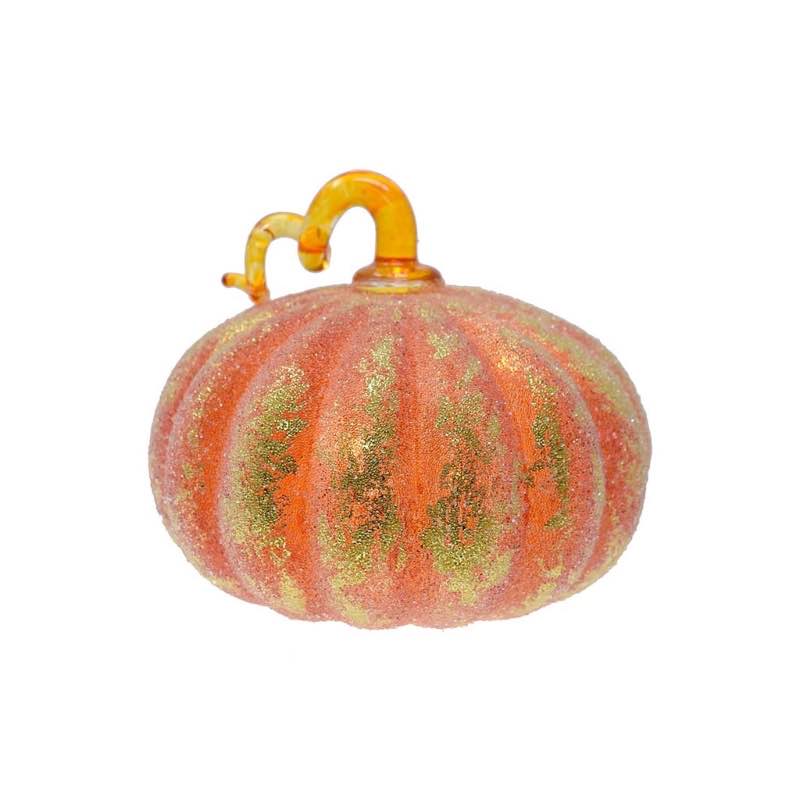 Small Frosted Orange LED Pumpkin