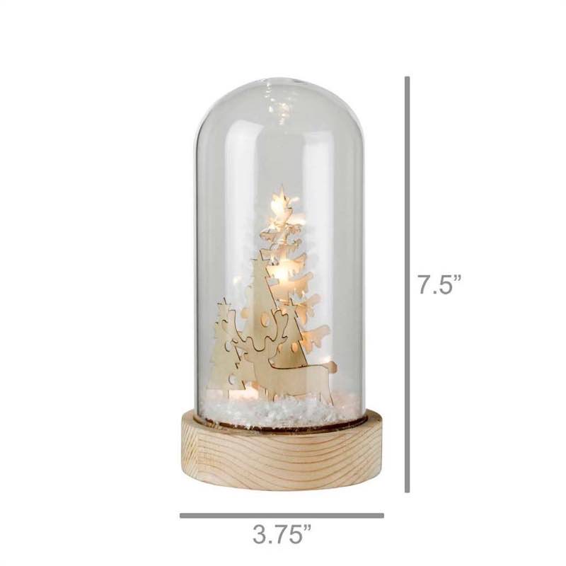 Winter Woodland Scene Snow Globe, Large