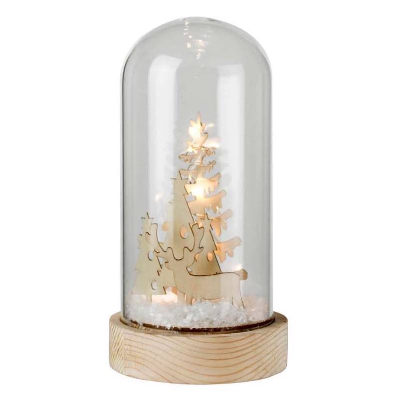 Winter Woodland Scene Snow Globe, Large