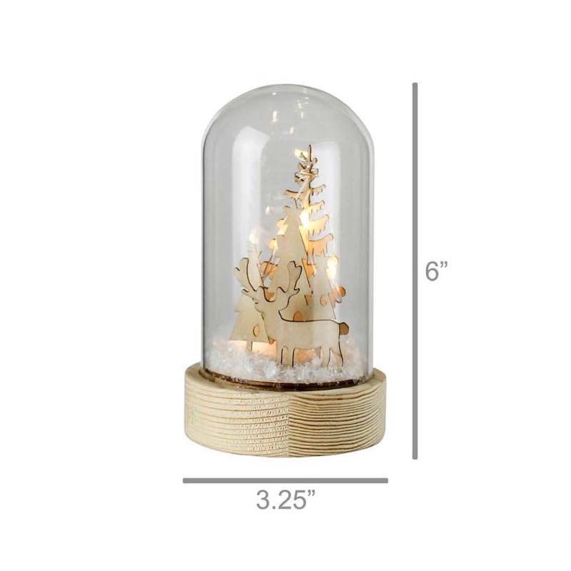 Winter Woodland Scene Snow Globe, Small