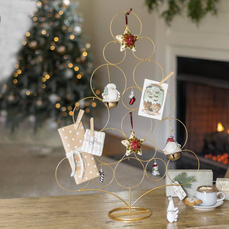 Golden Tree Ornament Holder