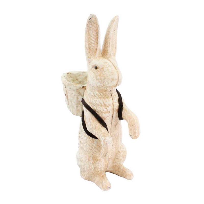 Mr Hamilton Vintage-Inspired White Rabbit Statue