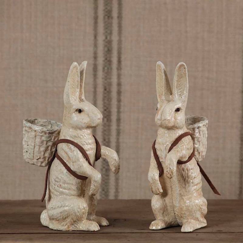 Mr Hamilton Vintage-Inspired White Rabbit Statue