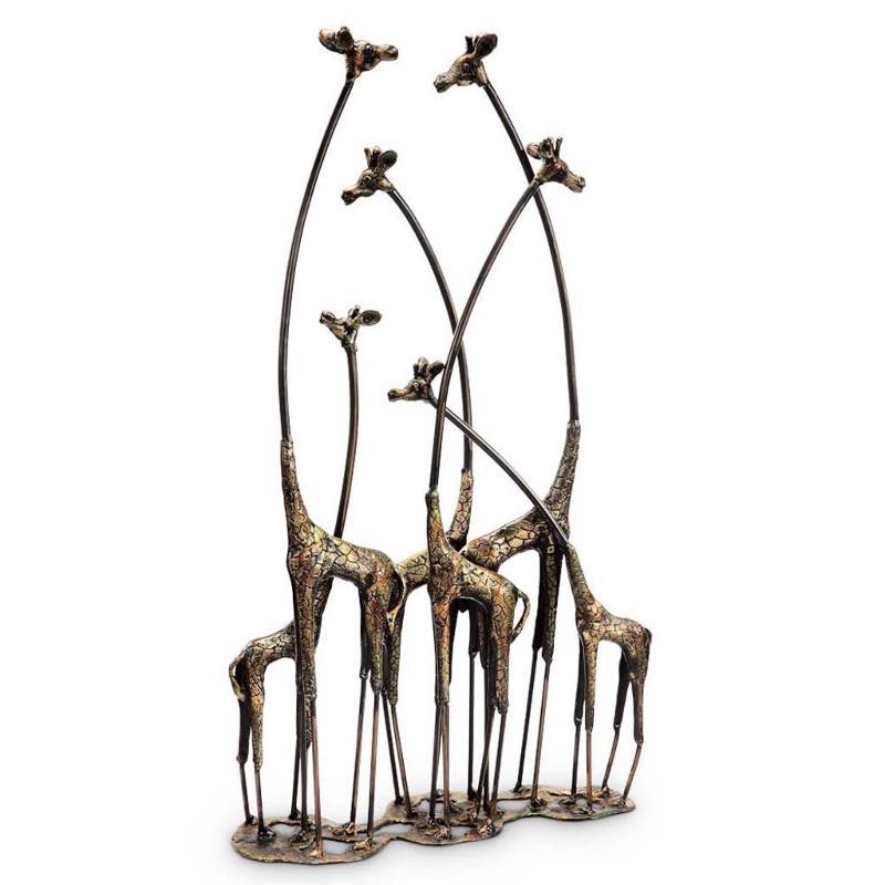 Cast Iron Giraffe Herd Sculpture