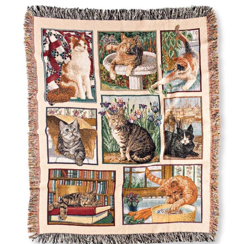 Cotton Cats Tapestry Throw