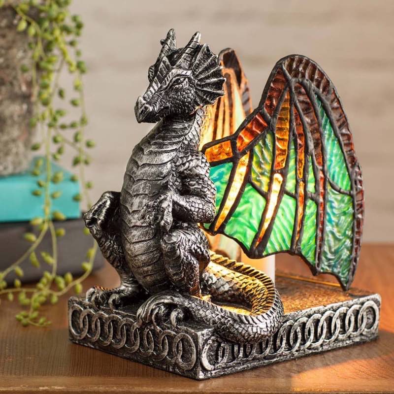 Lighted Stained Glass Dragon