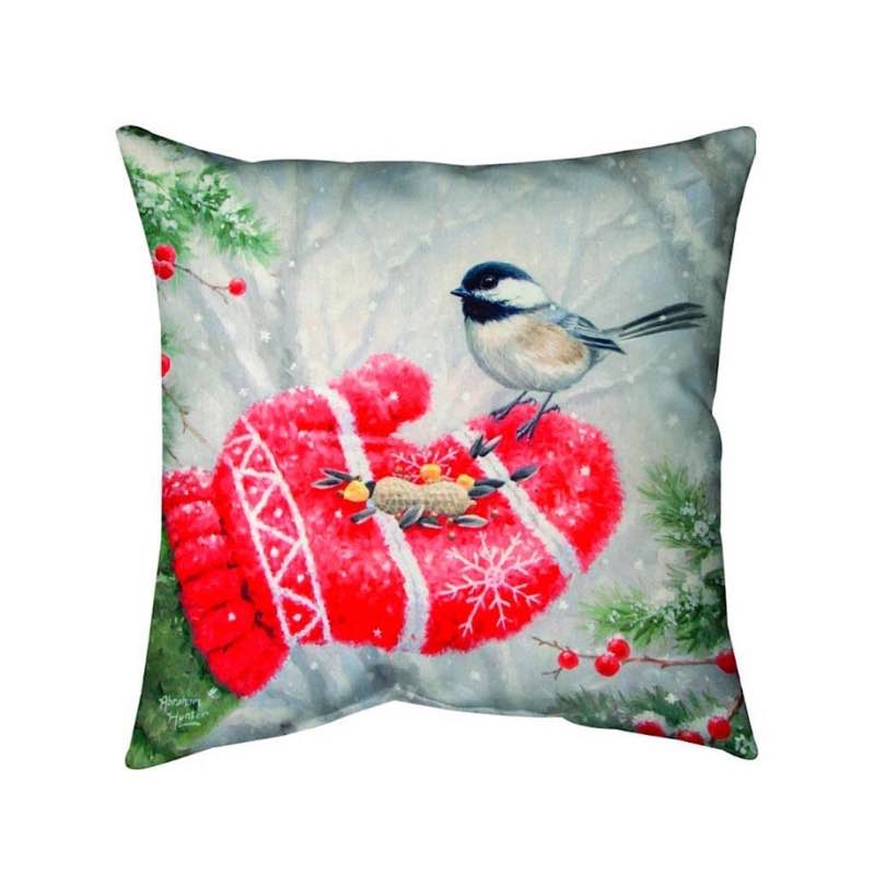 Winter Encounter Holiday Throw Pillow