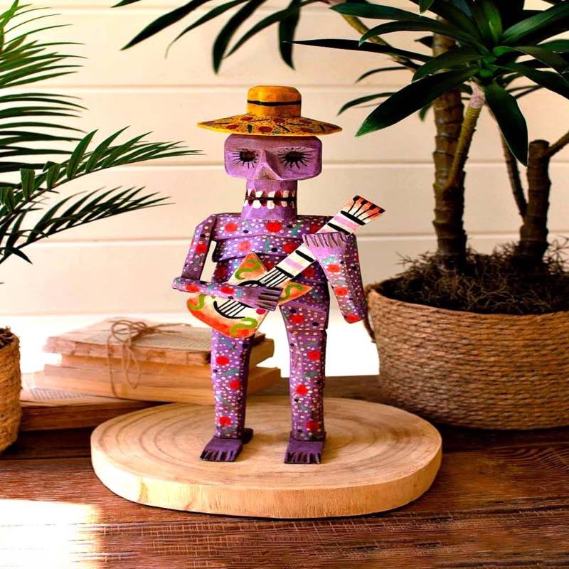 Day of the Dead Skeleton Guitarist Statue