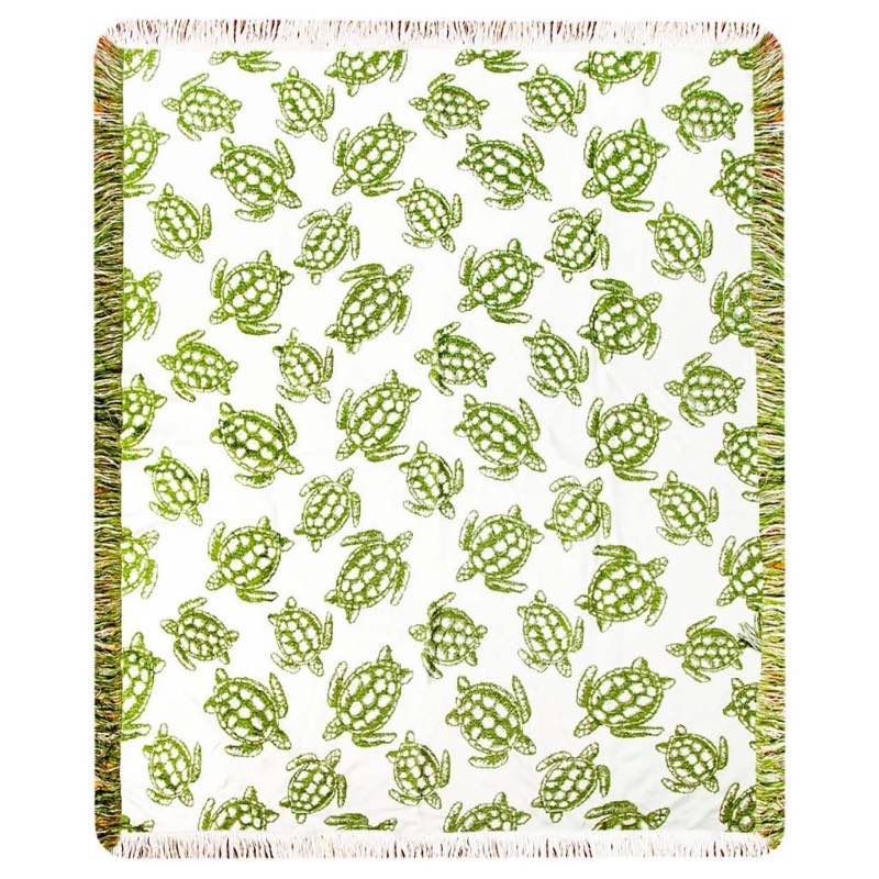 Green Sea Turtle Rayon Throw Blanket