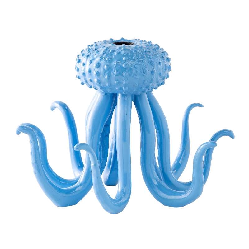 Octopus Candle Holder (light blue)