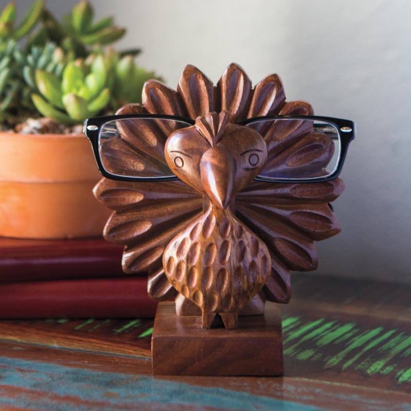 PEACOCK EYEGL HOLDER