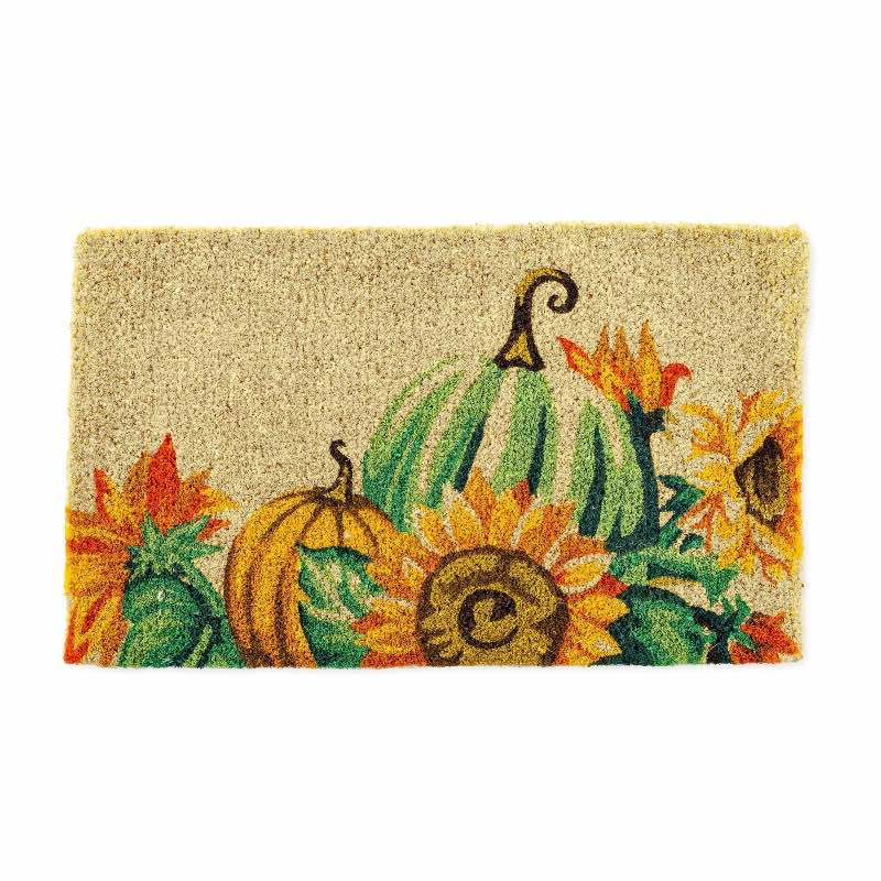 Blue and Orange Pumpkins Coir Doormat