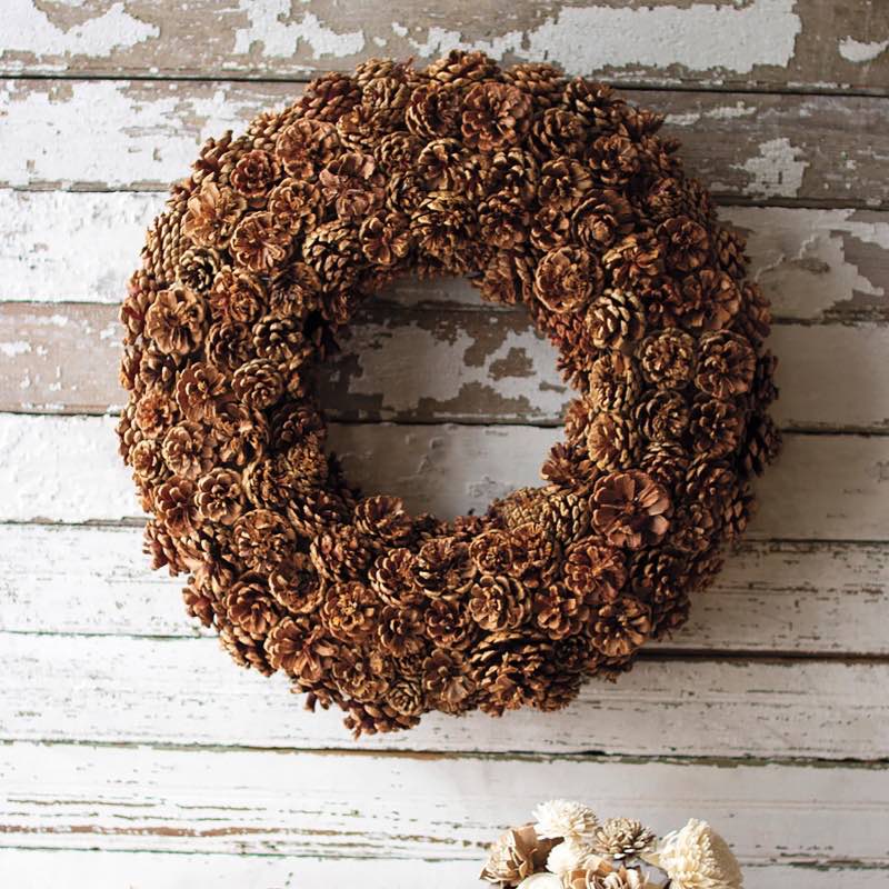 Natural Pinecone Wreath