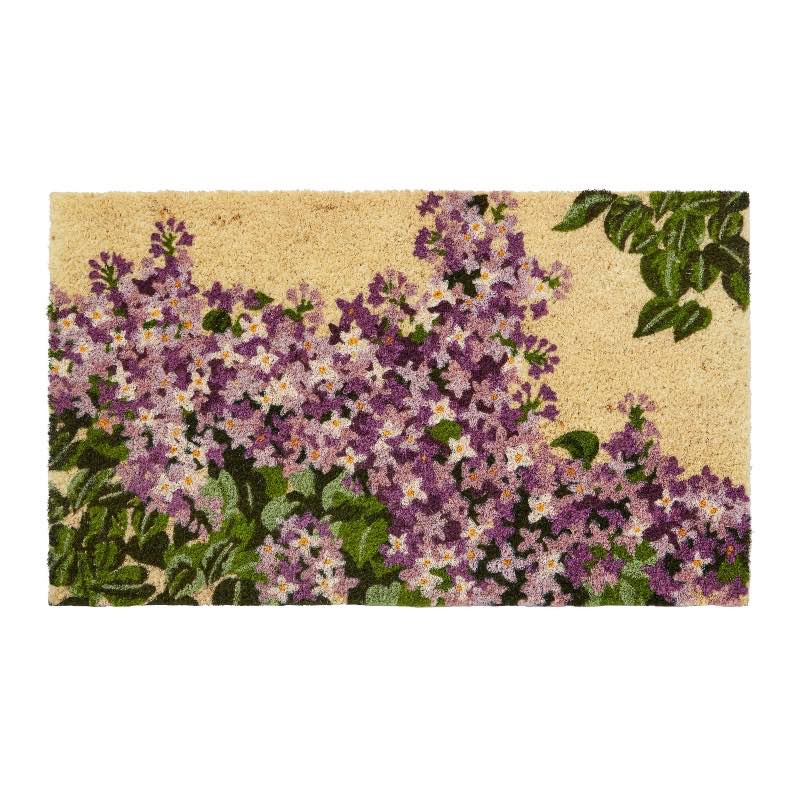 Lilac Flower Coir Doormat