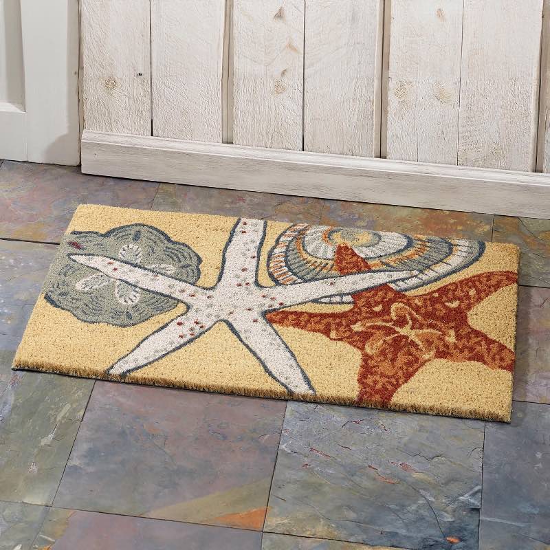 Starfish and Shells Coir Doormat