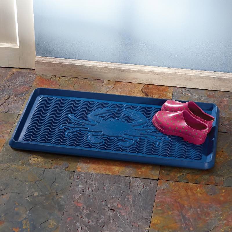 Blue Crab Rubber Boot Tray