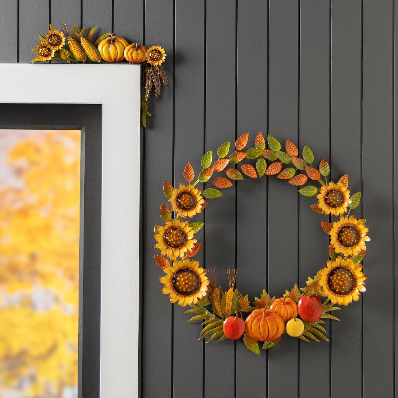 Indoor/Outdoor Metal Harvest Wreath