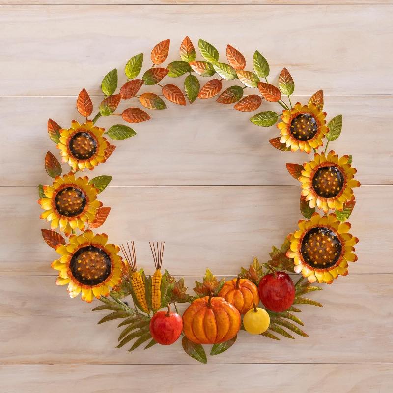 Indoor/Outdoor Metal Harvest Wreath