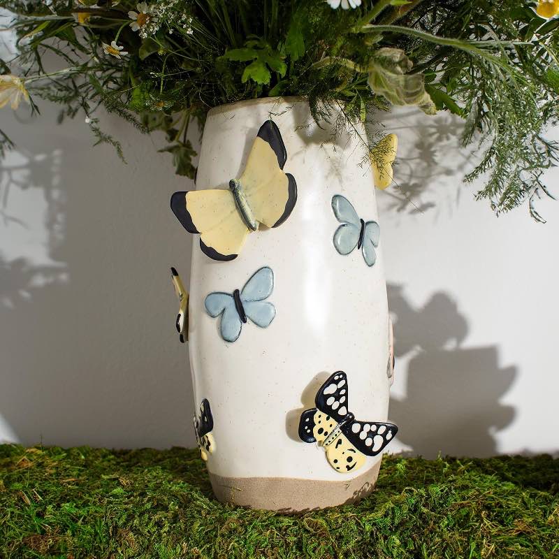 Ceramic Butterfly Vase