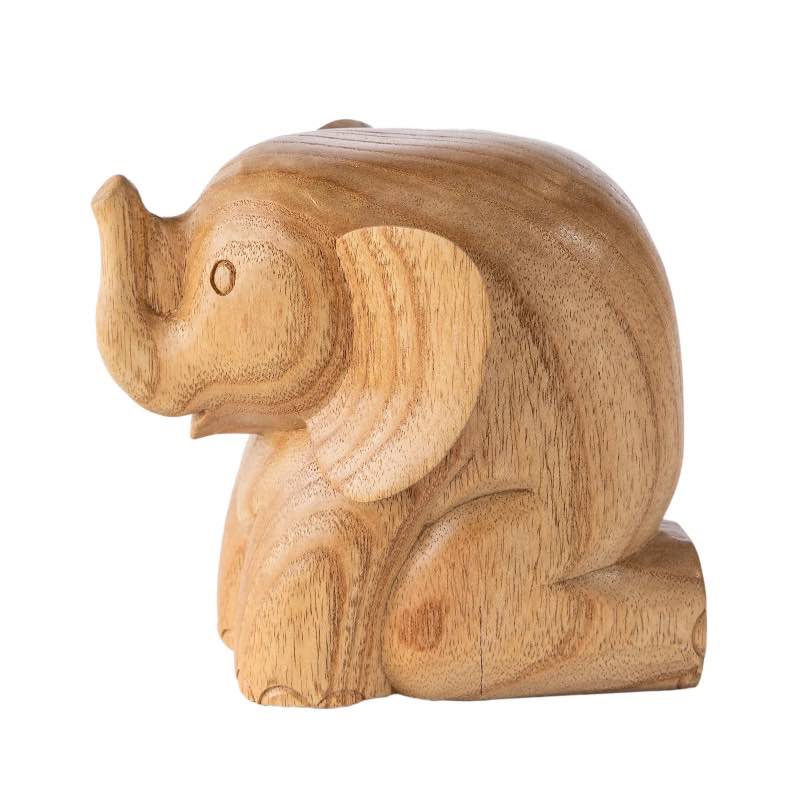 Handcarved Wooden Eyeglass Holder - Elephant