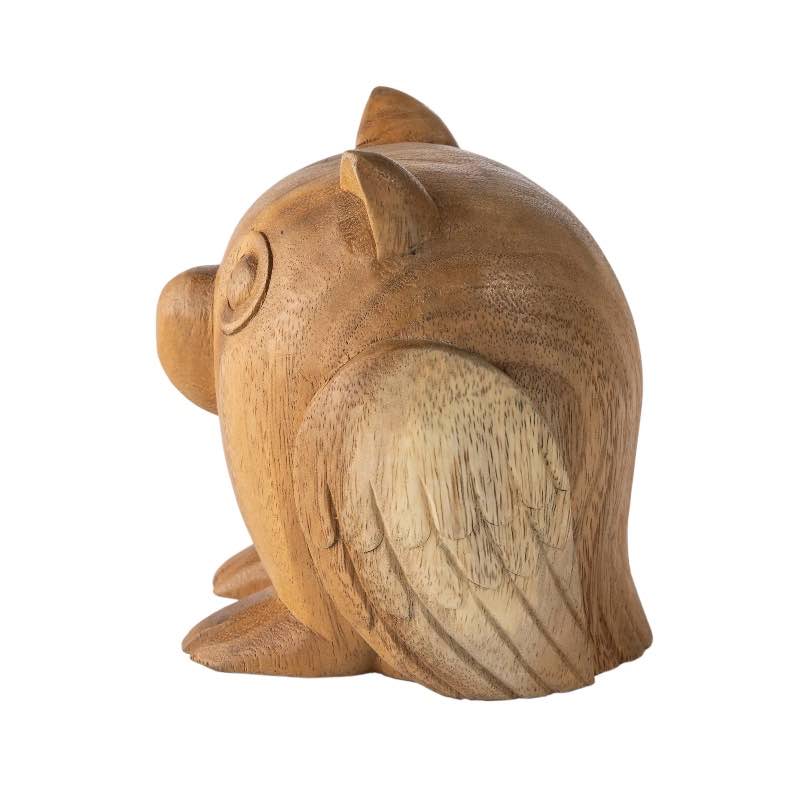 Handcarved Wooden Eyeglass Holder - Owl