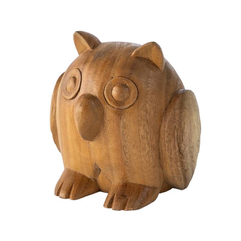 Handcarved Wooden Eyeglass Holder - Owl