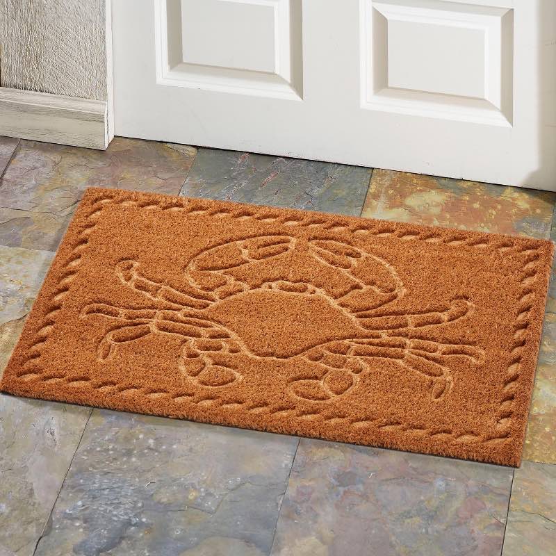 Crab Embossed Coir Doormat