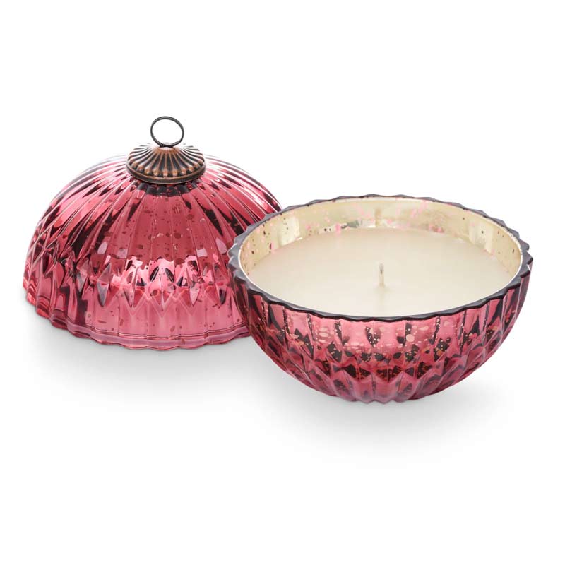 Mercury Glass Candle (burgundy)