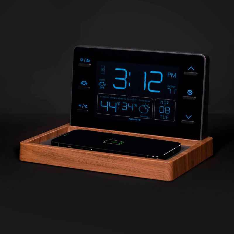 Wireless Charging Station with Weather Forecast
