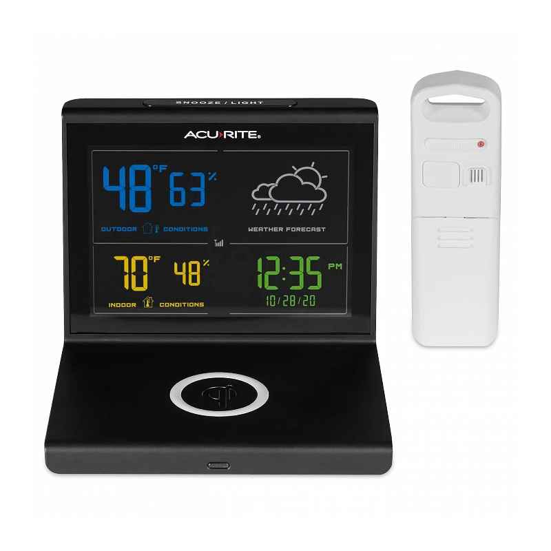 Weather Station with Wireless Charging Pad