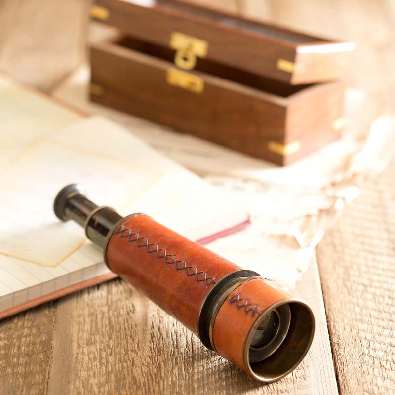 Brass Tapered Decorative Telescope