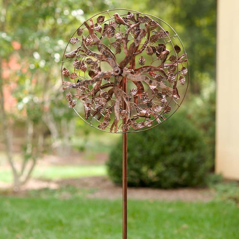 Copper-Colored Tree of Life Metal Wind Spinner