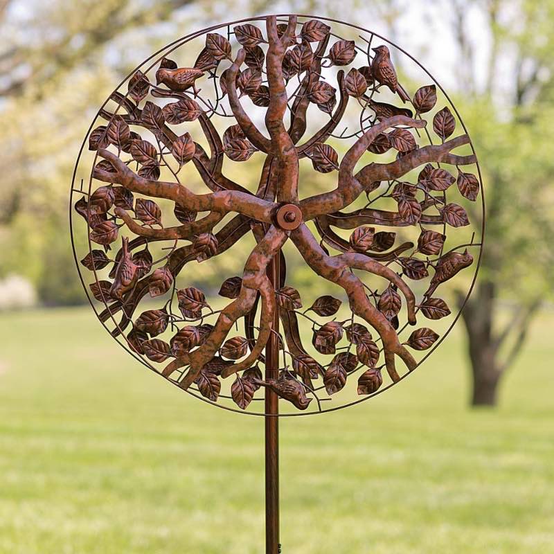 Copper-Colored Tree of Life Metal Wind Spinner