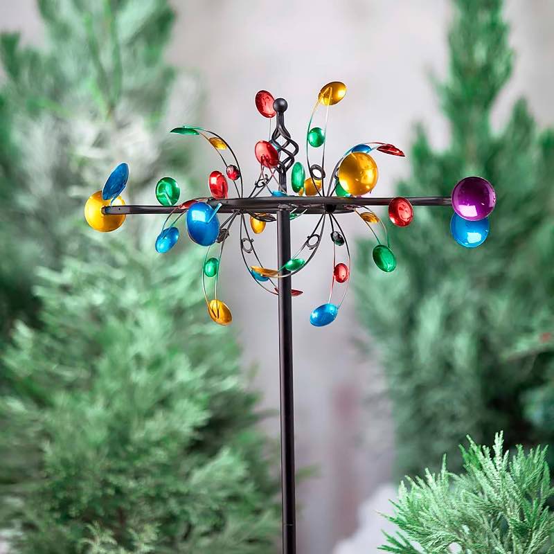 Multi-Colored Multi-Directional Metal Wind Spinner