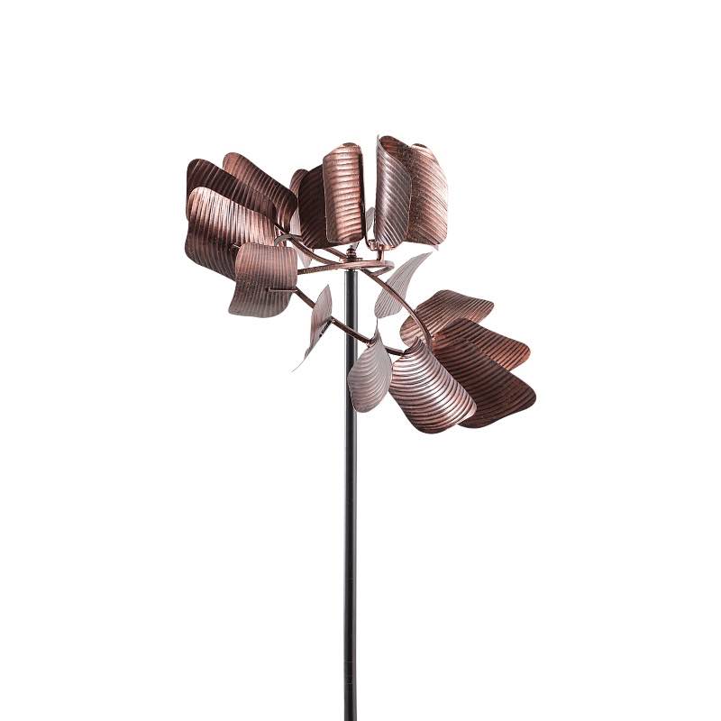 Multi-Action Copper-Colored Wind Spinner