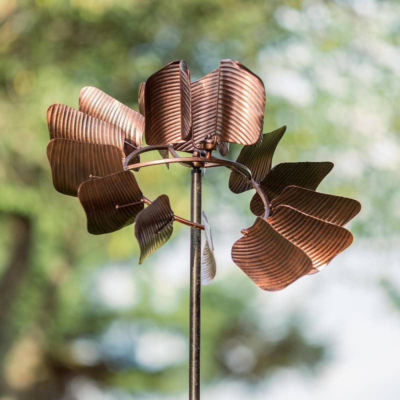 Multi-Action Copper-Colored Wind Spinner