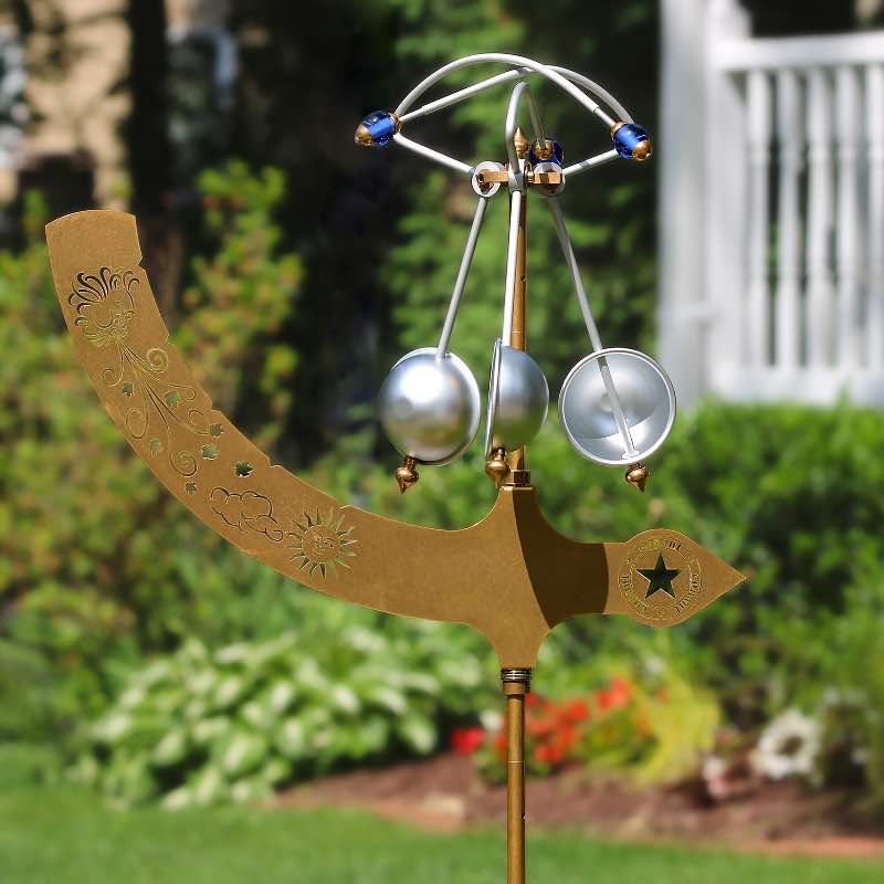 Brass and Aluminum Jeffersonian Kinetic Wind Gauge