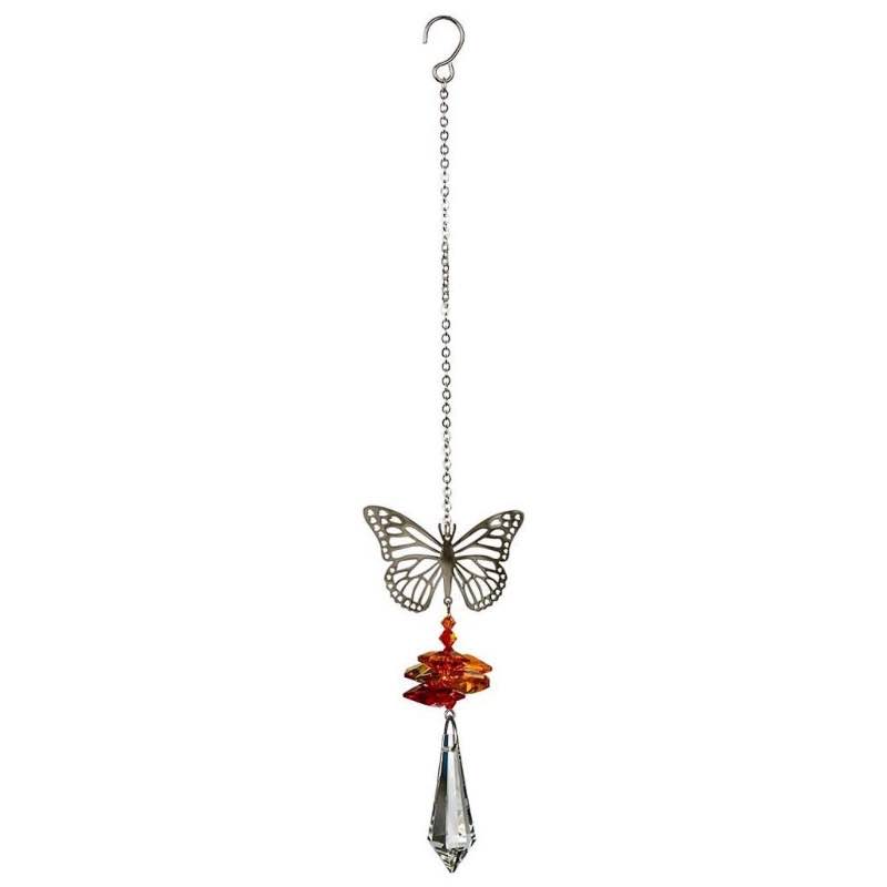 Monarch Butterfly Suncatcher with Crystals