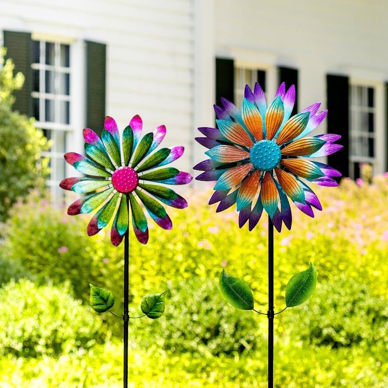 Colorful Daisy Metal Wind Spinner