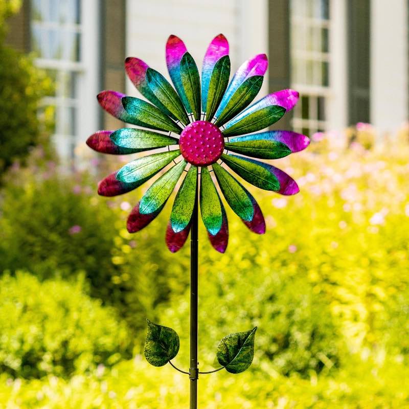 Colorful Daisy Metal Wind Spinner