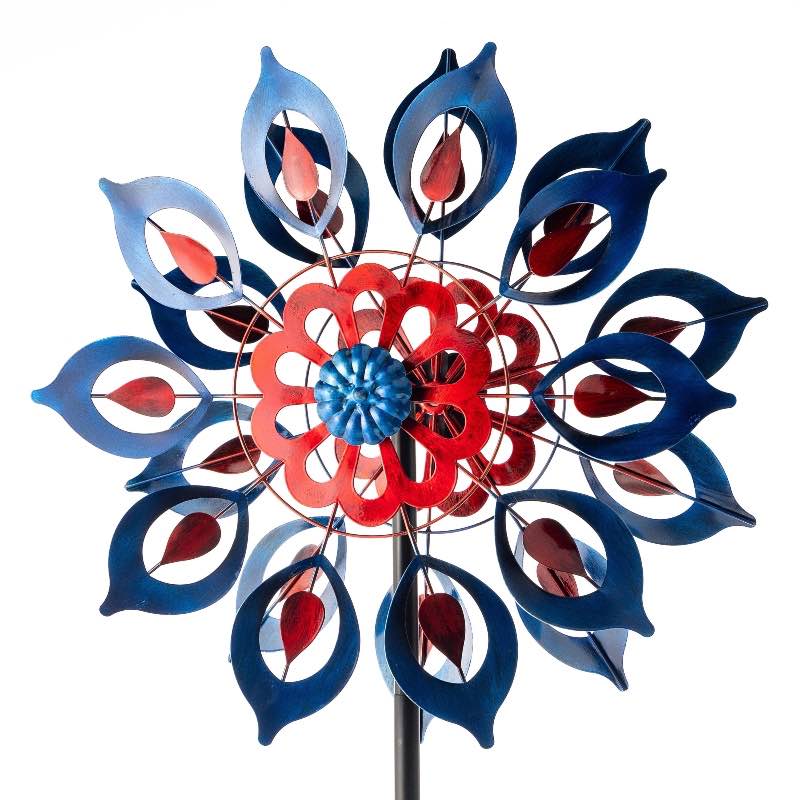 Patriotic Flower Wind Spinner