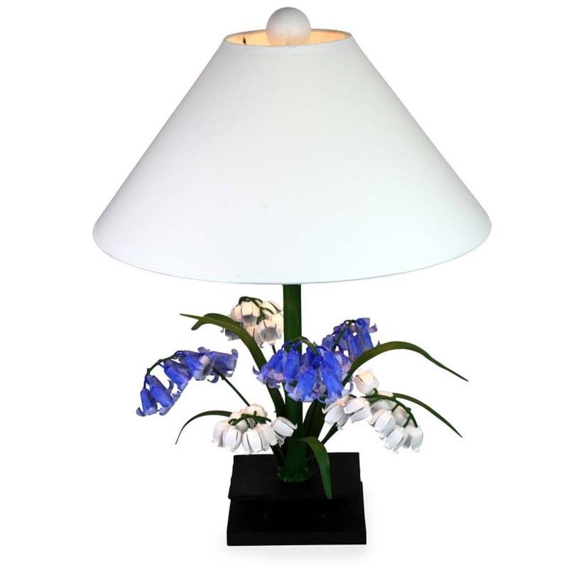 Bluebell and Lily Metal Table Lamp