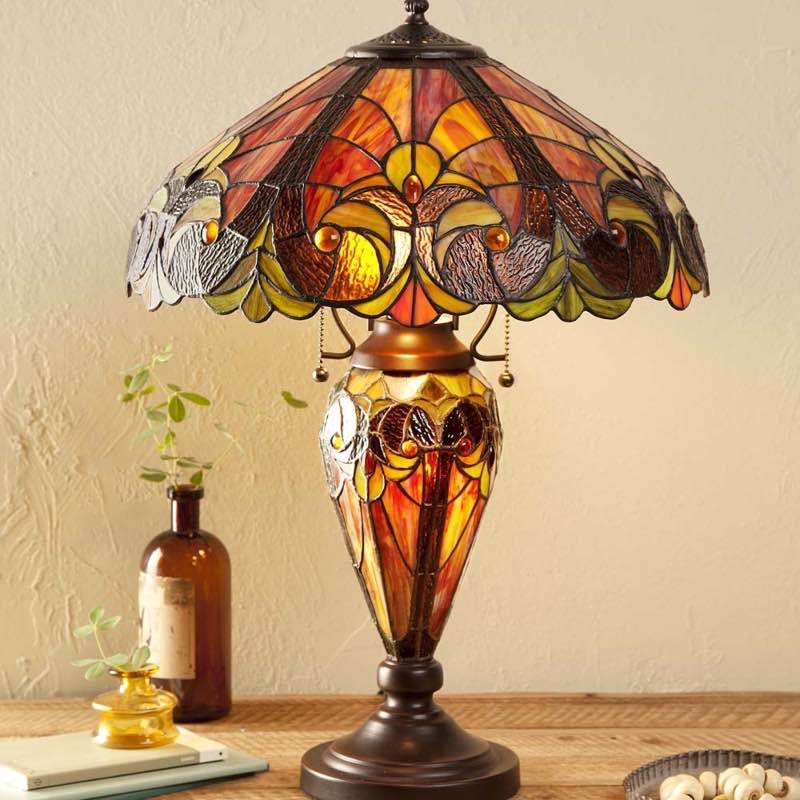 Tiffany-Inspired Stained Glass Lamp